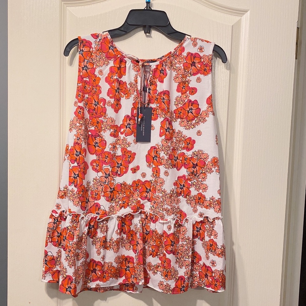 Tommy Hilfiger floral blouse tank L